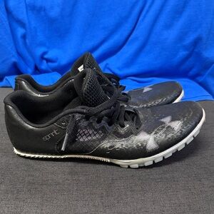 Under Armour Black and White Athletic Track Spikes